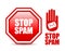 Stop spam sign