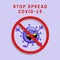 Stop Spread Covid-19. Coronavirus Pandemic Poster