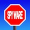 Stop spyware sign