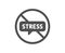 Stop stress icon. Anxiety depression sign. Vector