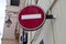 Stop symbol in Villefranche in France