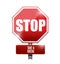 Stop take a break road sign illustration design