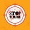Stop terror. Typographic grunge protest poster. Vector illustration.