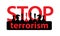 Stop terrorism concept. illustration