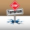 Stop terrorism plate