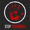 Stop terrorism sign