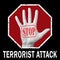 Stop terrorist attack conceptual illustration