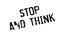 Stop And Think rubber stamp