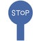 Stop traffic Isolated Vector icon which can easily modify or edit