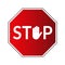 Stop traffic road sign