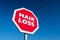 Stop traffic sign with text HAIR LOSS to prevent alopecia