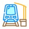 stop train color icon vector illustration