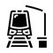 stop train glyph icon vector illustration