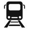 Stop train icon simple vector. Metro block