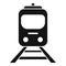 Stop train icon simple vector. Railway platform