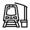 stop train line icon vector illustration