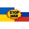 Stop Ukraine Russia war icon isolated on white background