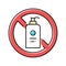 stop using liquid soap color icon vector illustration