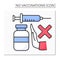 Stop vaccination color icon