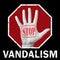 Stop vandalism conceptual illustration