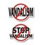 Stop vandalism - sticker sets