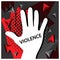 Stop Violence with hand Vector Icon Illustration.