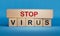 Stop virus concept. Hope and the end. Stop virus long-term effects of coronavirus.