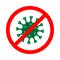 Stop virus graphic icon