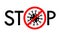 Stop virus graphic icon