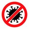 Stop Virus - Raster Icon Illustration