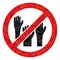 Stop Voting Hands Polygonal Icon