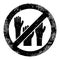 Stop Voting Hands Scratched Icon Image