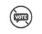 Stop voting simple icon. Do not vote sign. Vector