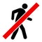 Stop Walking Man - Raster Icon Illustration