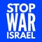 Stop war israel banner for social media