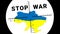 Stop the war in Ukraine. Map of Ukraine in the optical sight. Ukraine is in danger.