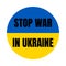 Stop war in Ukraine symbol icon