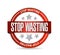 Stop wasting seal illustration design