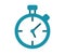 Stop watch timer countdown single isolated icon with solid line style