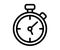 Stop watch timer counter single isolated icon with outline line style