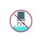 Stop water pollution flat icon