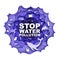 Stop water pollution, vector poster design template. Paper cut underwater world, marine animals, plastic trash. Ecology.