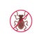 Stop weevil insect flat icon