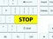 Stop yellow keyboard button