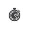 Stopwatch with 40 minutes delivery time vector icon