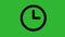 Stopwatch animated icon. Clock with moving arrows.