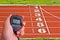 Stopwatch in athletics field