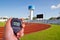 Stopwatch in athletics field