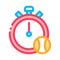 Stopwatch Ball Icon Vector Outline Illustration