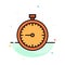 Stopwatch, Clock, Fast, Quick, Time, Timer, Watch Abstract Flat Color Icon Template